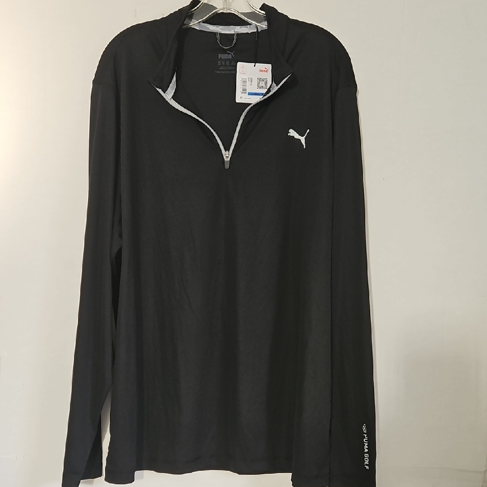 Puma Black Long Sleeve Zip-Up Shirt